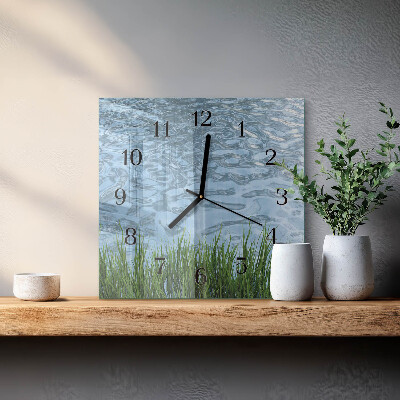 Wanduhr aus glas Graswasser