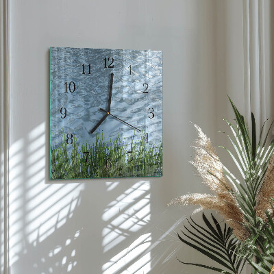 Wanduhr aus glas Graswasser