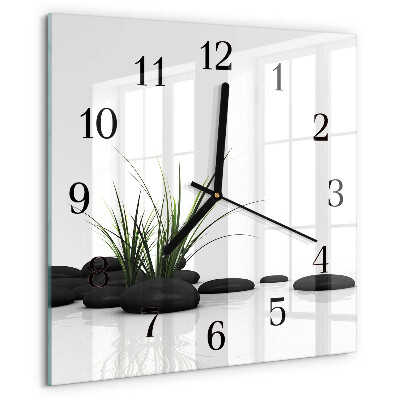 Wanduhr aus glas Steine