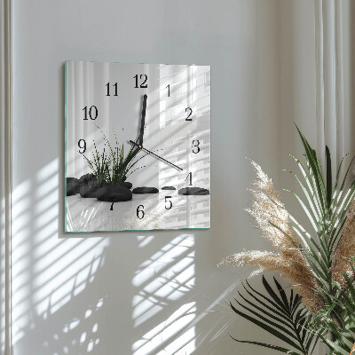 Wanduhr aus glas Steine
