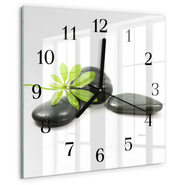 Wanduhr aus glas Steine