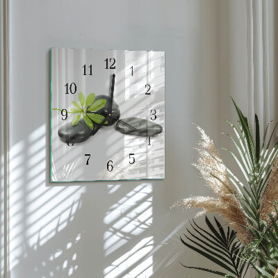 Wanduhr aus glas Steine