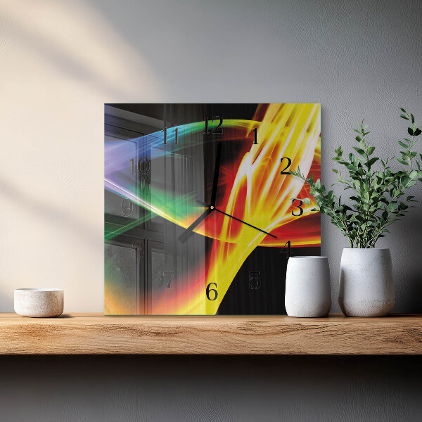 Wanduhr aus glas Abstraktion