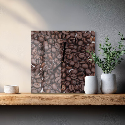 Wanduhr aus glas Kaffeebohnen