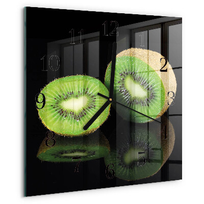 Wanduhr aus glas Kiwi