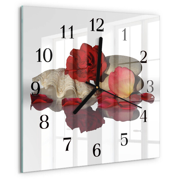 Wanduhr aus glas Rose Bowl