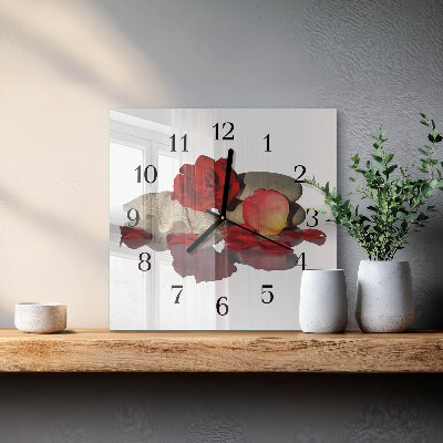 Wanduhr aus glas Rose Bowl