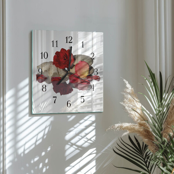 Wanduhr aus glas Rose Bowl