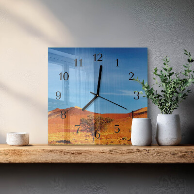 Wanduhr aus glas Wüste