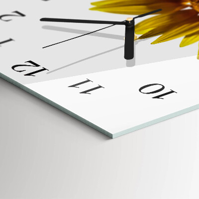 Wanduhr aus glas Blume