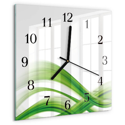 Wanduhr aus glas Abstrakte Welle
