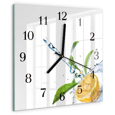 Wanduhr aus glas Zitronensäure