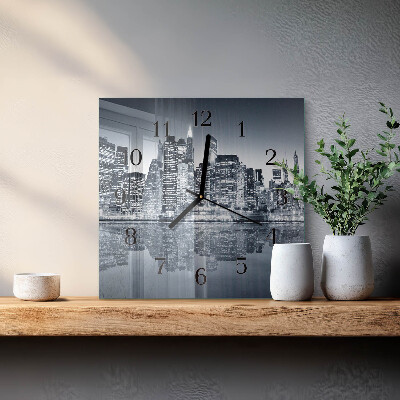 Wanduhr aus glas Horizont