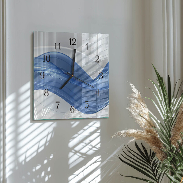 Wanduhr aus glas Abstrakte Linien