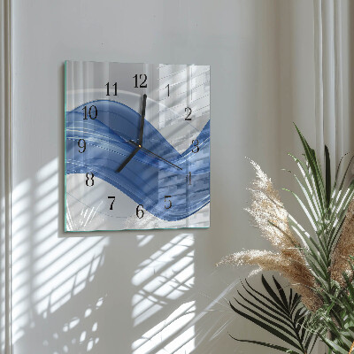 Wanduhr aus glas Abstrakte Linien