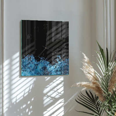 Wanduhr aus glas Wasser
