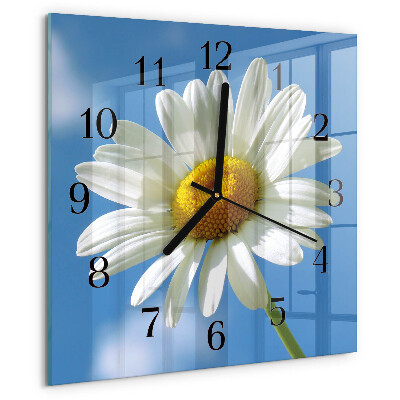 Wanduhr aus glas Blume