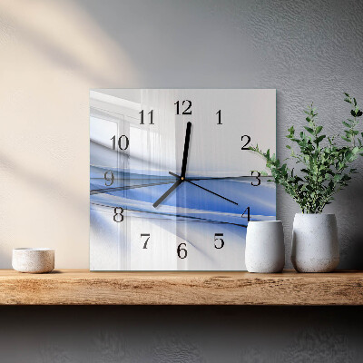 Wanduhr aus glas Abstrakte Linien