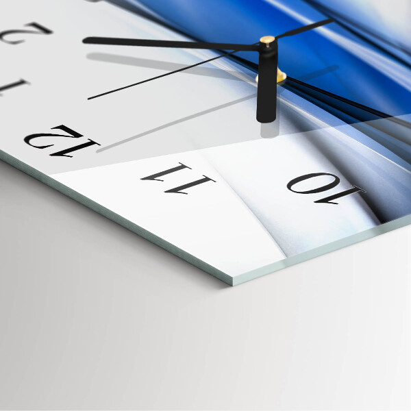 Wanduhr aus glas Abstrakte Linien