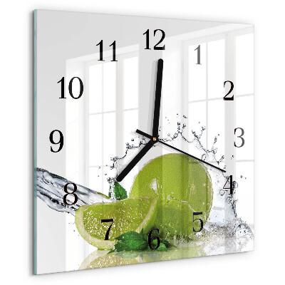 Wanduhr aus glas Kalkwasser