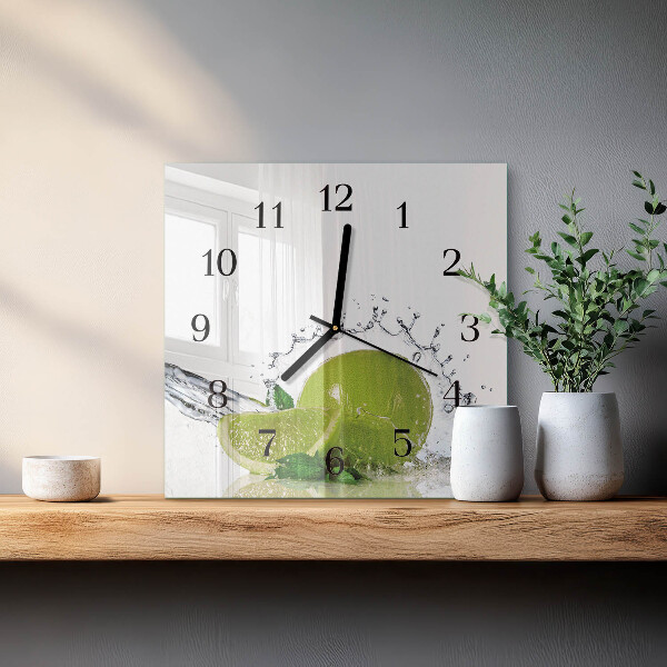 Wanduhr aus glas Kalkwasser