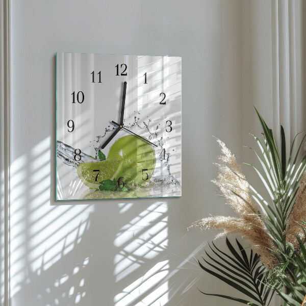 Wanduhr aus glas Kalkwasser