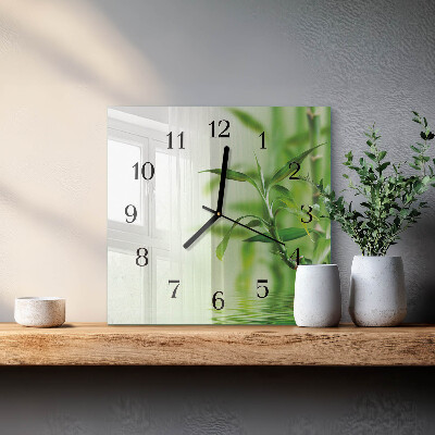 Wanduhr aus glas Bambus