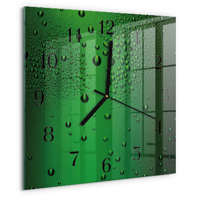 Wanduhr aus glas Wassertropfen