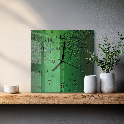 Wanduhr aus glas Wassertropfen