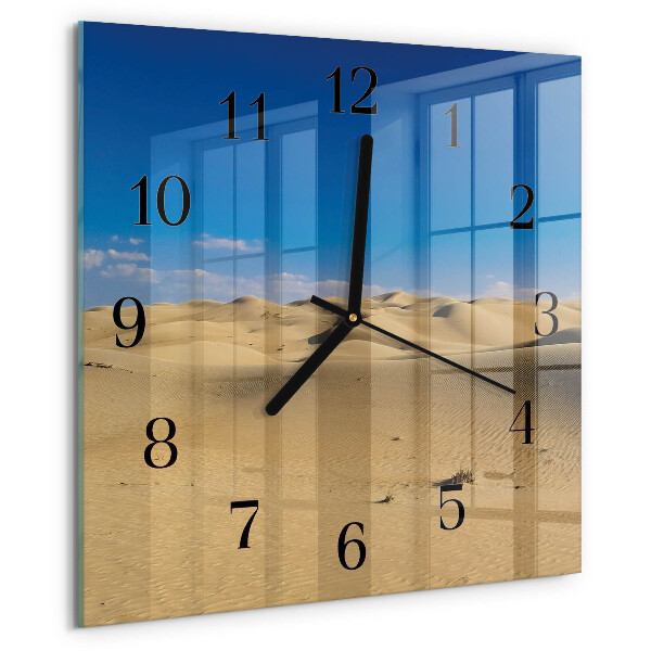 Wanduhr aus glas Wüste