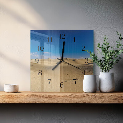 Wanduhr aus glas Wüste