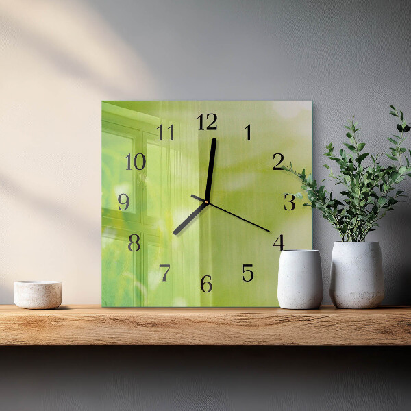 Wanduhr aus glas Gras