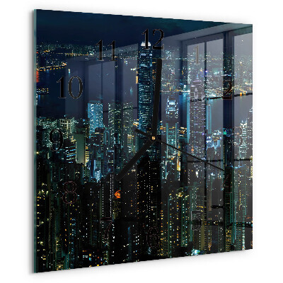 Wanduhr aus glas Horizont