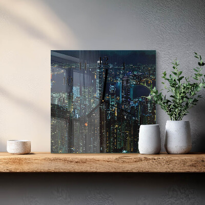 Wanduhr aus glas Horizont