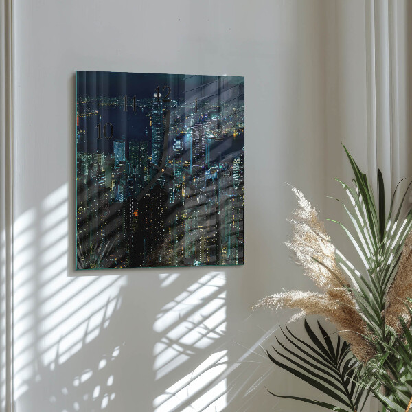 Wanduhr aus glas Horizont