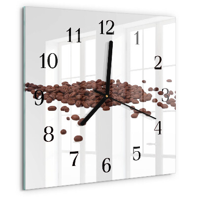 Wanduhr aus glas Kaffeebohnen