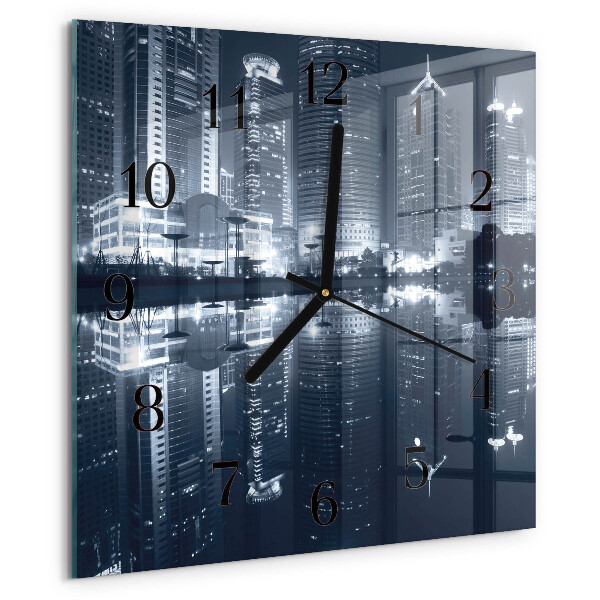 Wanduhr aus glas Horizont