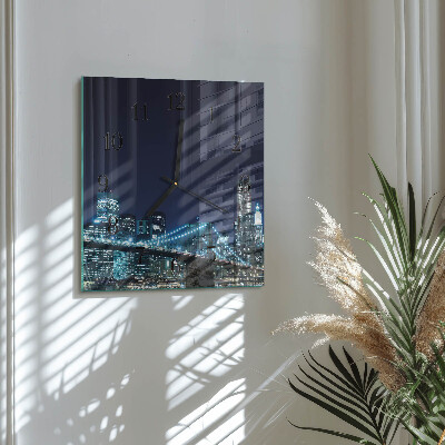 Wanduhr aus glas Horizont
