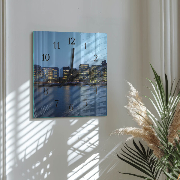 Wanduhr aus glas Horizont