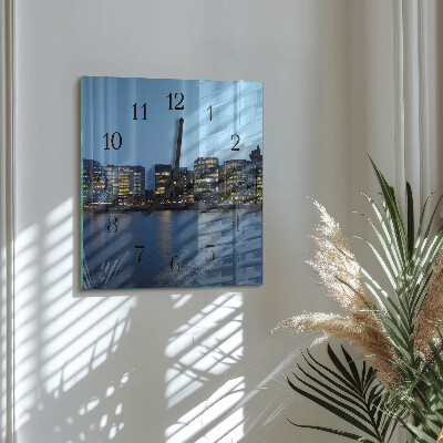 Wanduhr aus glas Horizont