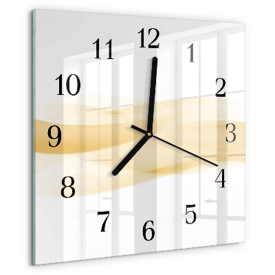 Wanduhr aus glas Abstrakte Welle