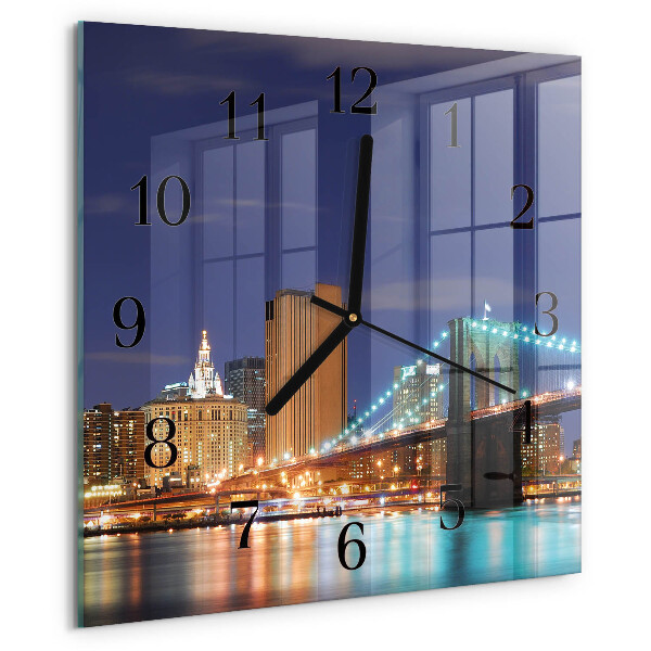 Wanduhr aus glas Horizontale Brücke