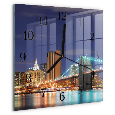 Wanduhr aus glas Horizontale Brücke