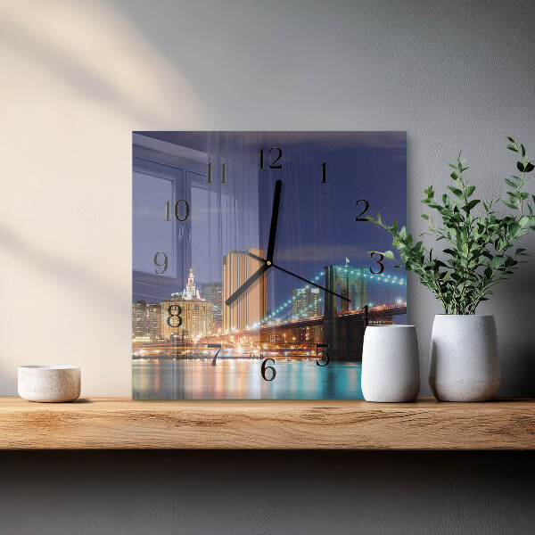 Wanduhr aus glas Horizontale Brücke