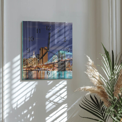 Wanduhr aus glas Horizontale Brücke