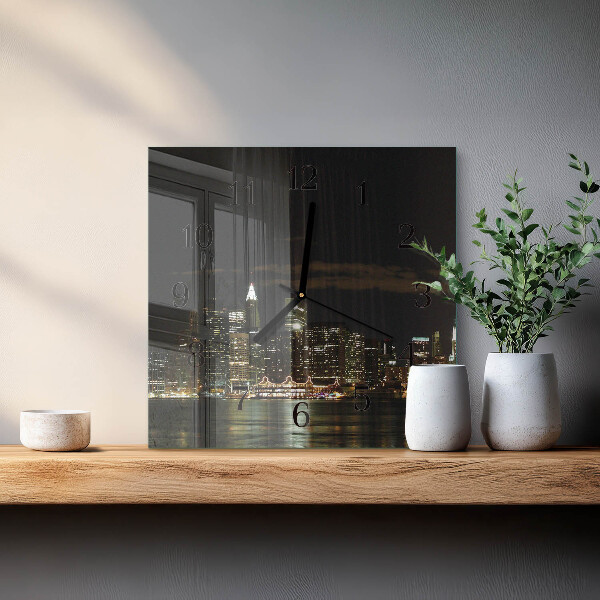 Wanduhr aus glas Horizont