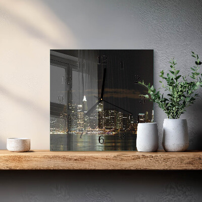Wanduhr aus glas Horizont