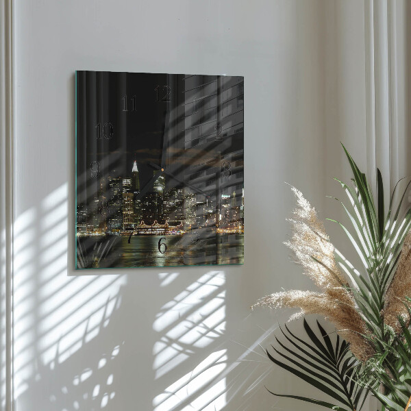 Wanduhr aus glas Horizont