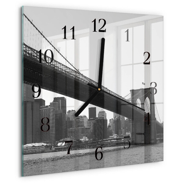 Wanduhr aus glas Brücke