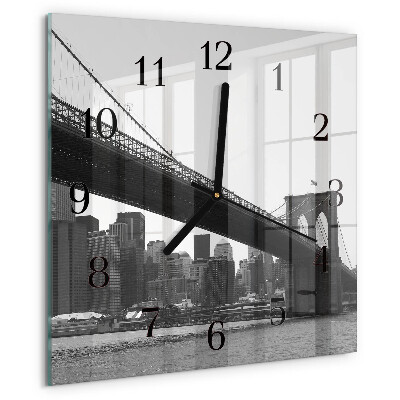 Wanduhr aus glas Brücke